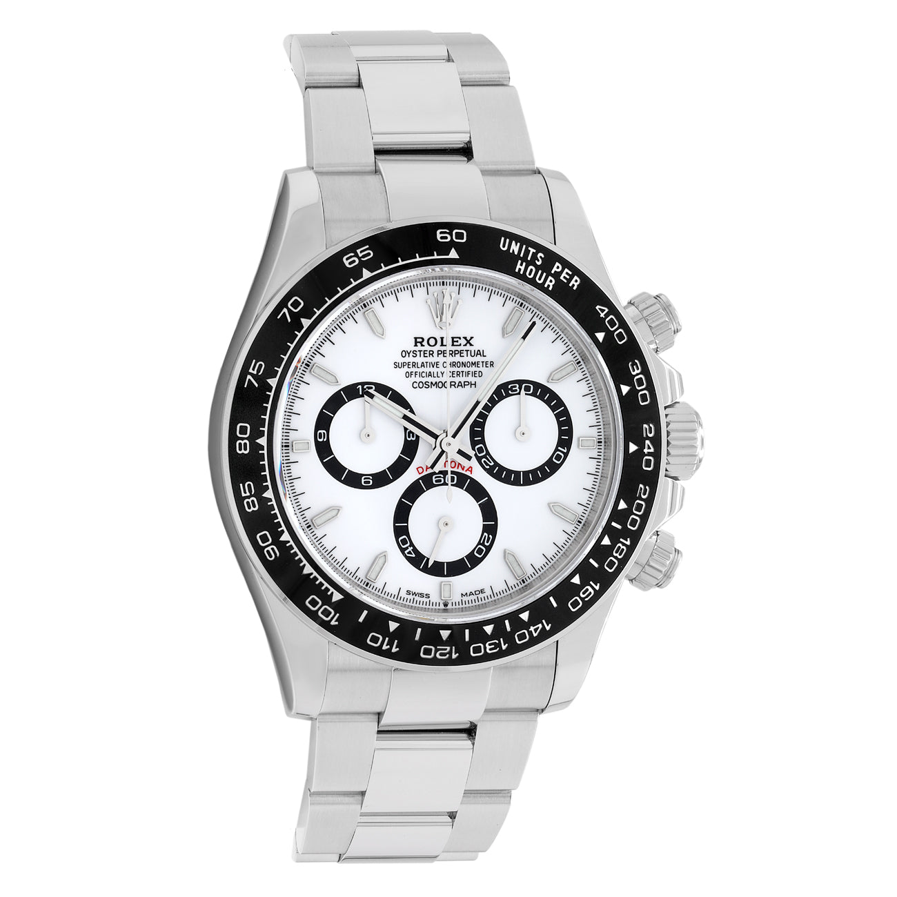 Exclusive Rolex Stainless Steel Cosmograph Daytona 126500LN — Front View