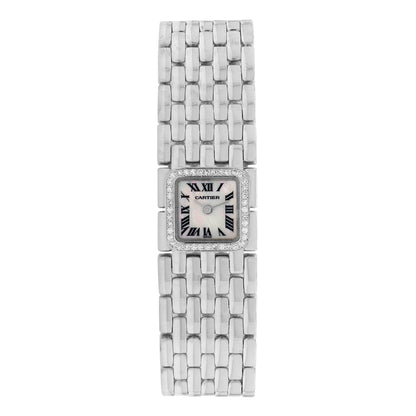 Exclusive Cartier 18K White Gold Diamond Panthere Ruban 2422 — Front View