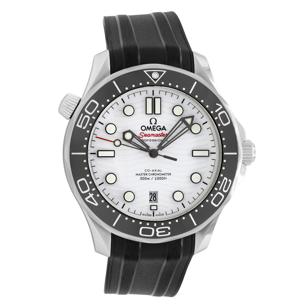 Exclusive Omega Stainless Steel Seamaster Diver 300M 210.32.42.20.04.001 — Front View