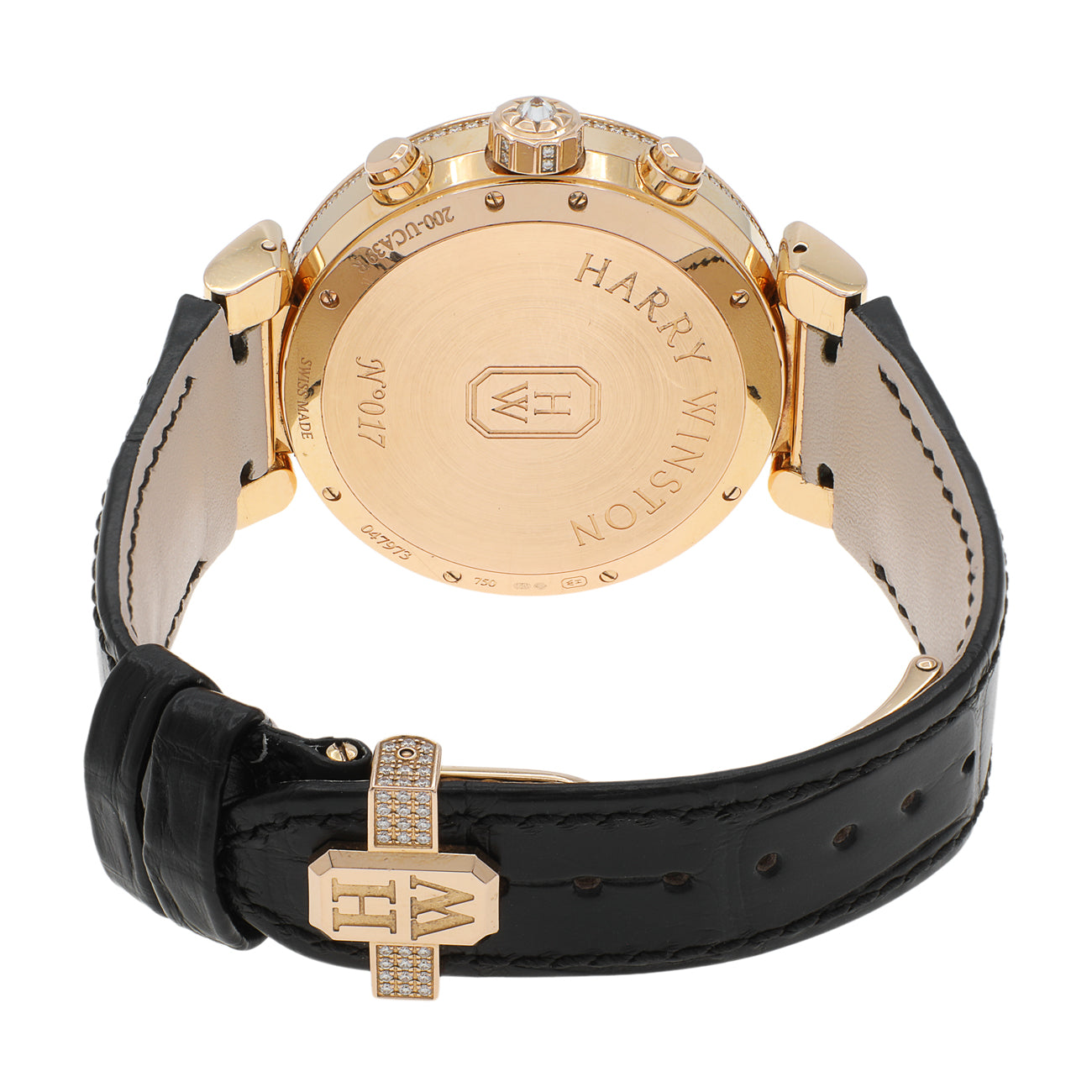 Exclusive Harry Winston 18K Rose Gold Diamond Premier 200-UCA39R — Side View