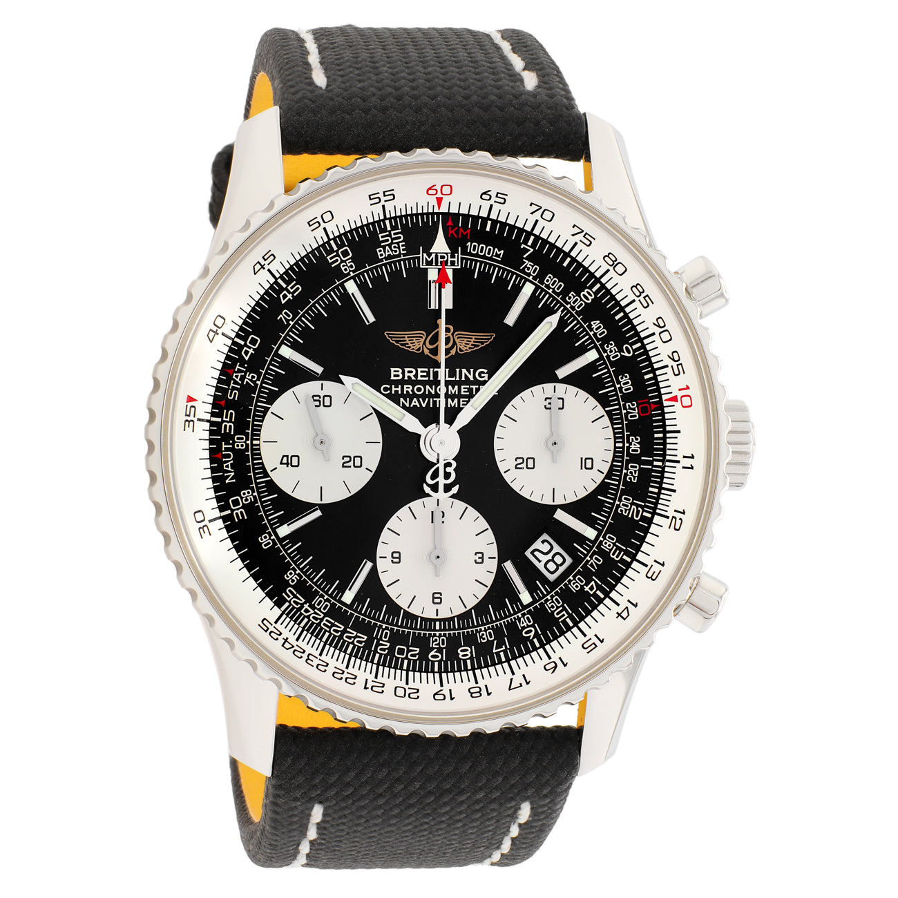 Exclusive Breitling Stainless Steel Navitimer A23322 — Front View