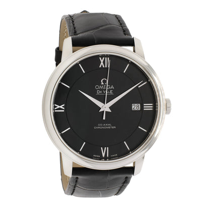 Exclusive Omega Stainless Steel De Ville Prestige 424.13.40.20.01.001 — Front View