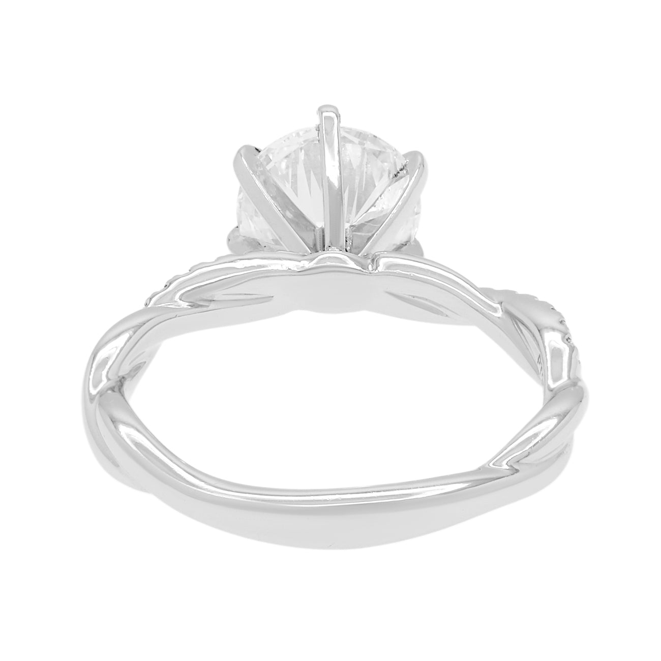 Exclusive Platinum 1.57 Carat Solitaire Diamond Ring — 3.5 — Back View