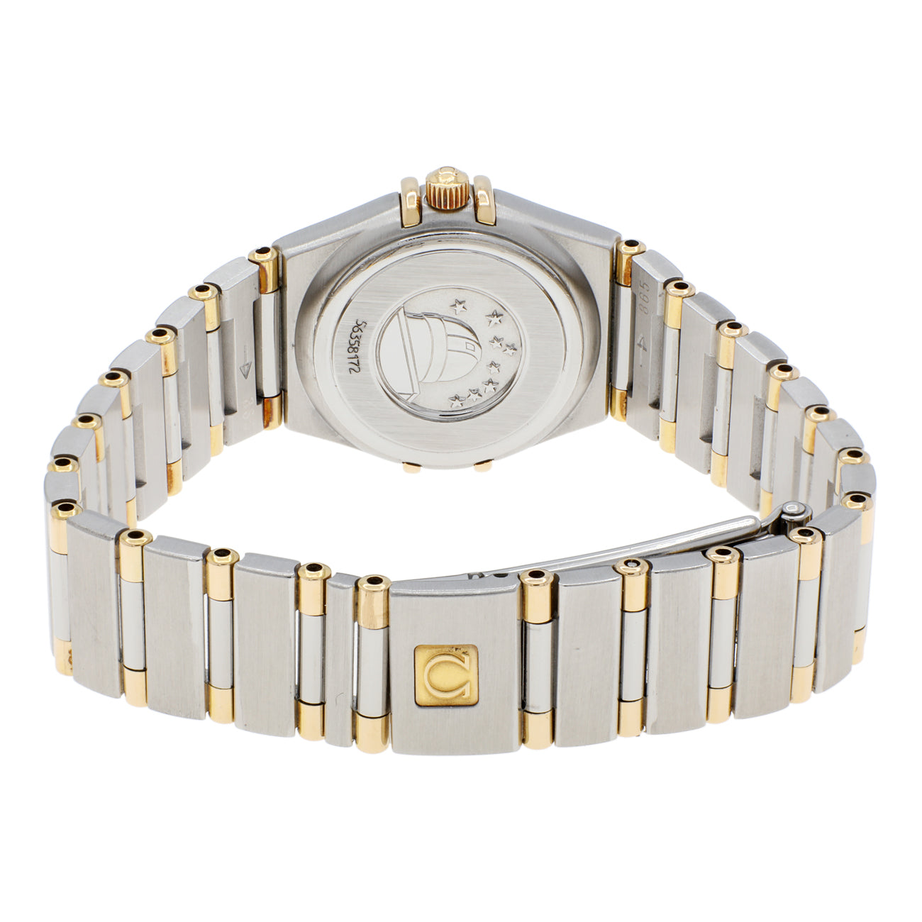 Exclusive Omega Stainless Steel 18K Yellow Gold Constellation Quartz 1362.70.00 — Side View