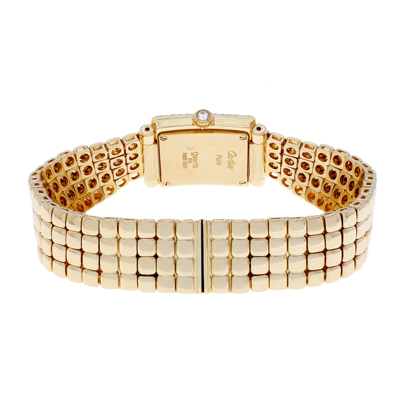 Exclusive Cartier 18K Yellow Gold Diamond Trocadéro 6604 — Side View