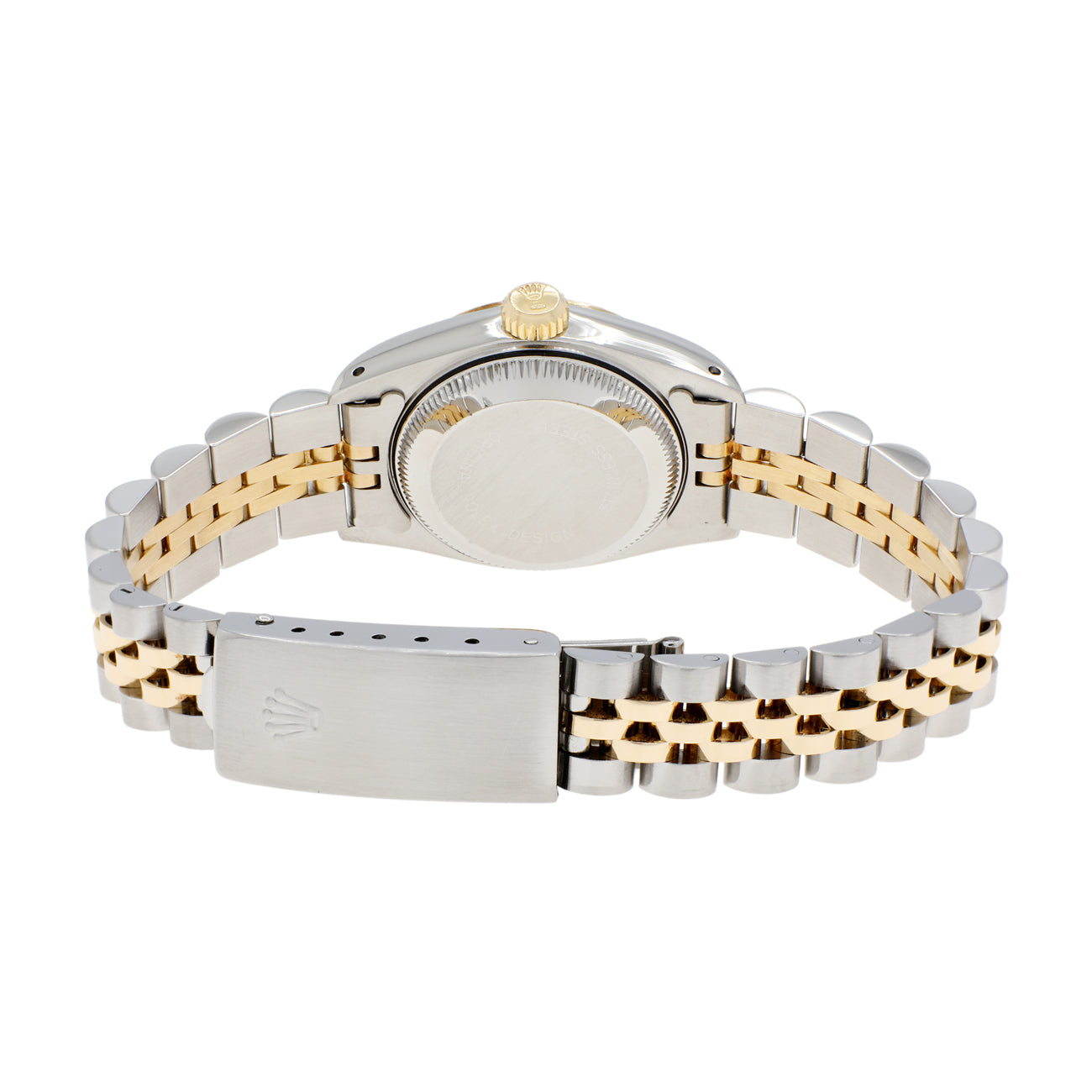 Exclusive Rolex 18K Yellow Gold Stainless Steel Ladies Datejust 69173 — Side View