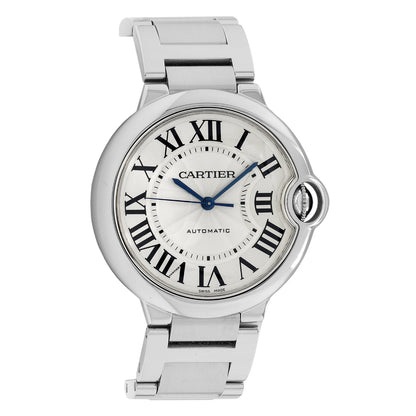 Exclusive Cartier Stainless Steel Ballon Bleu 36mm W6920046 — Front View