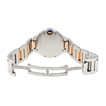 Exclusive Cartier Stainless Steel 18K Rose Gold Ballon Bleu 36mm W6920033 — Top View
