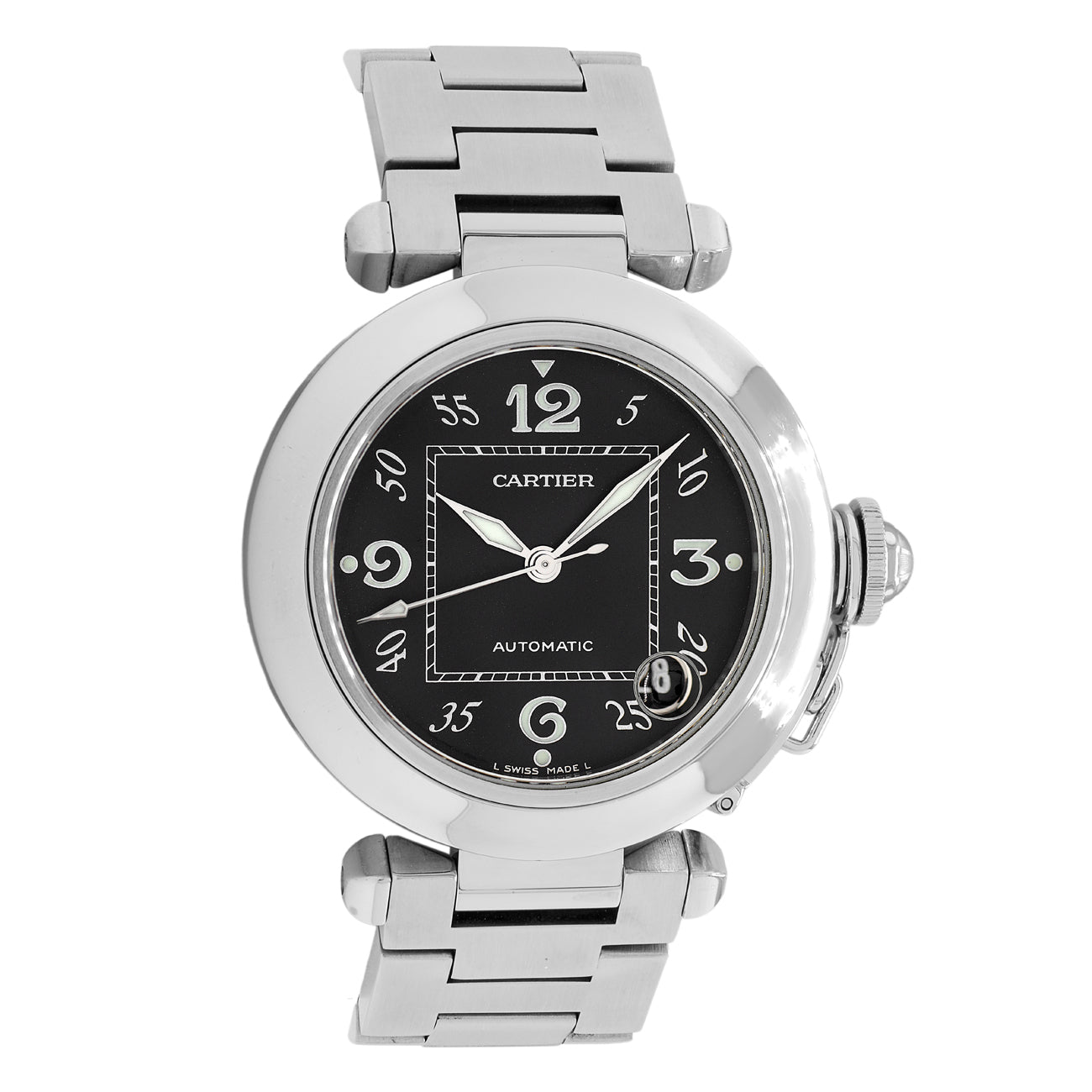 Exclusive Cartier Stainless Steel Pasha C W31043M7 — Front View