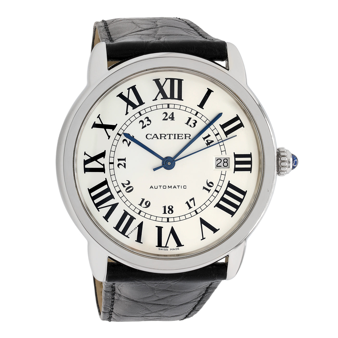 Exclusive Cartier Stainless Steel Ronde Solo XL 3802 — Front View