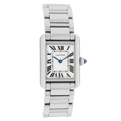 Exclusive Cartier Stainless Steel Tank Must Small Quartz WSTA0051 — Front View