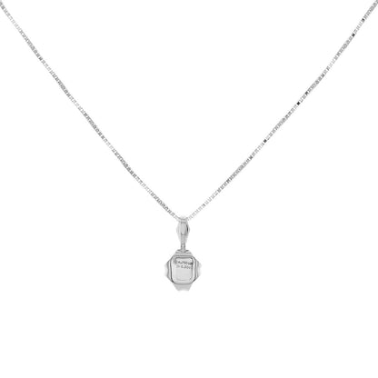 Exclusive 18K White Gold 0.30 Carat Diamond Pendant Necklace — Side View