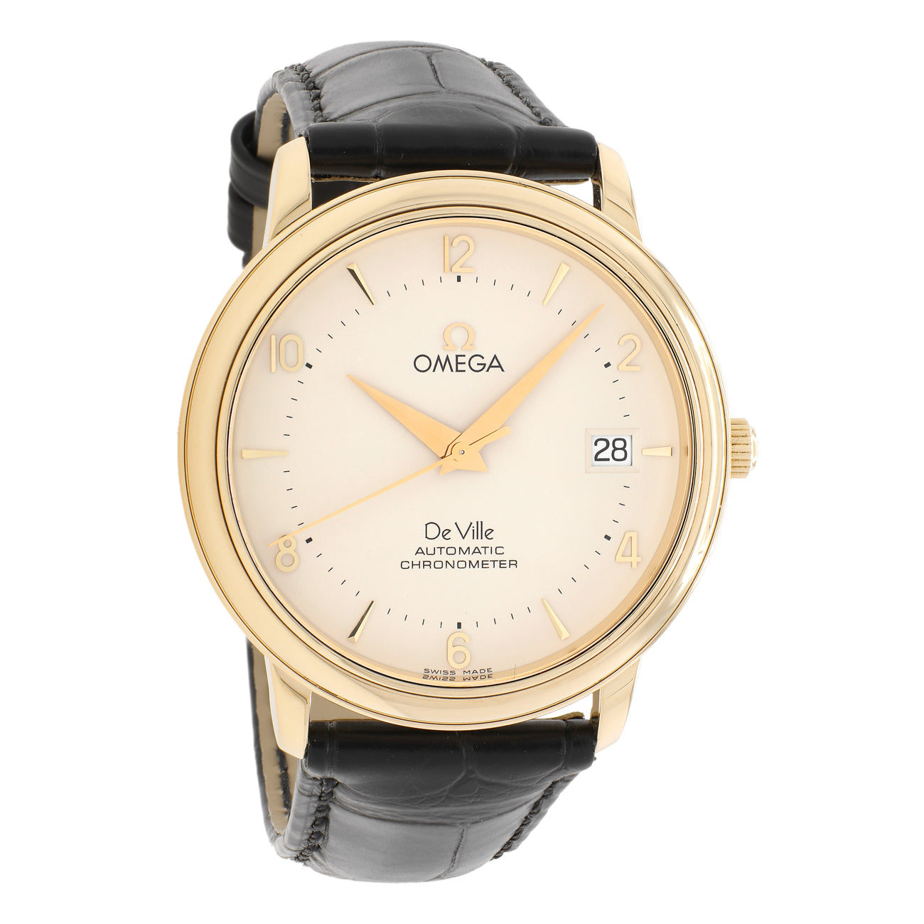 Exclusive Omega 18K Yellow Gold Deville Prestige Automatic 4612.30.02 — Front View
