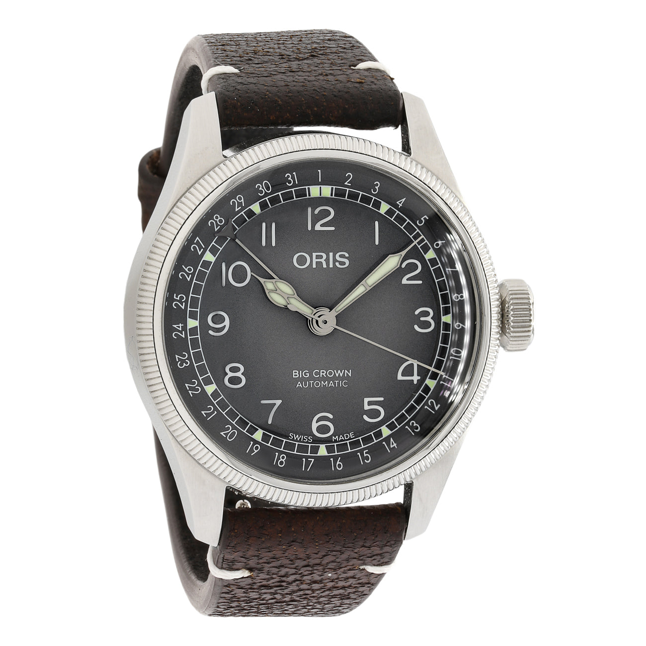 Exclusive Oris x Cervo Volante Big Crown Pointer Date 01 754 7779 4063 — Front View