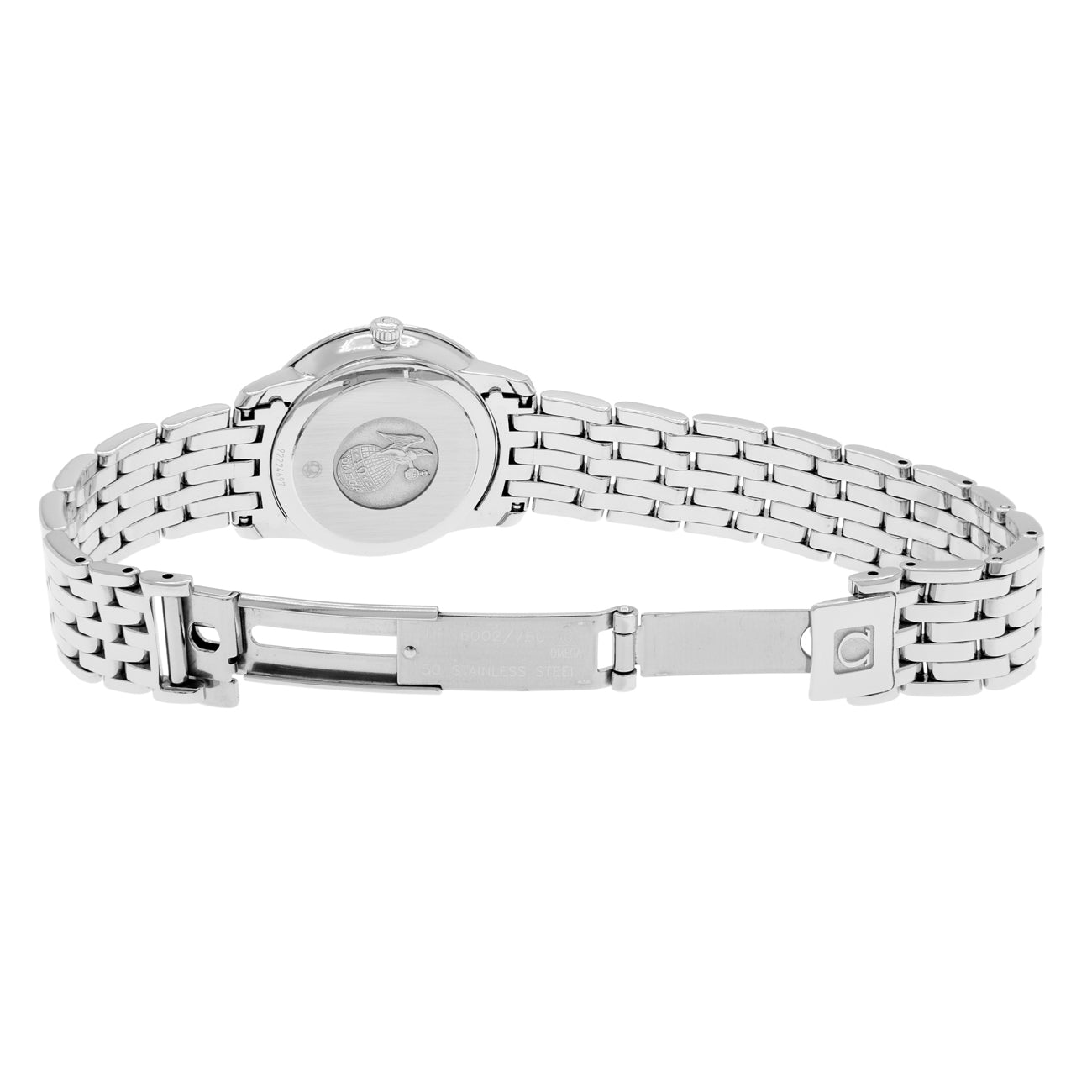 Exclusive Omega Stainless Steel De Ville Prestige 424.10.27.60.52.001 — Top View