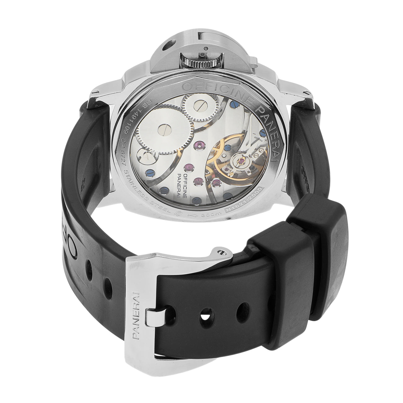 Exclusive Panerai Stainless Steel Luminor Base PAM00112 — Side View