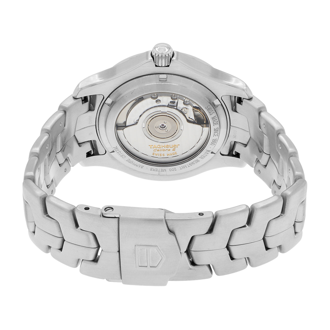 Exclusive Tag Heuer Stainless Steel Link Calibre 6 WJF211A — Side View