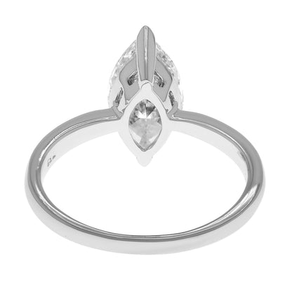 Exclusive 18K White Gold 2.02 Carat Marquise Diamond Ring — 3.25 — Back View