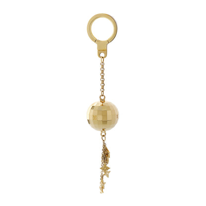 Exclusive Louis Vuitton Gold Mirror Ball Disco Key Chain — Side View