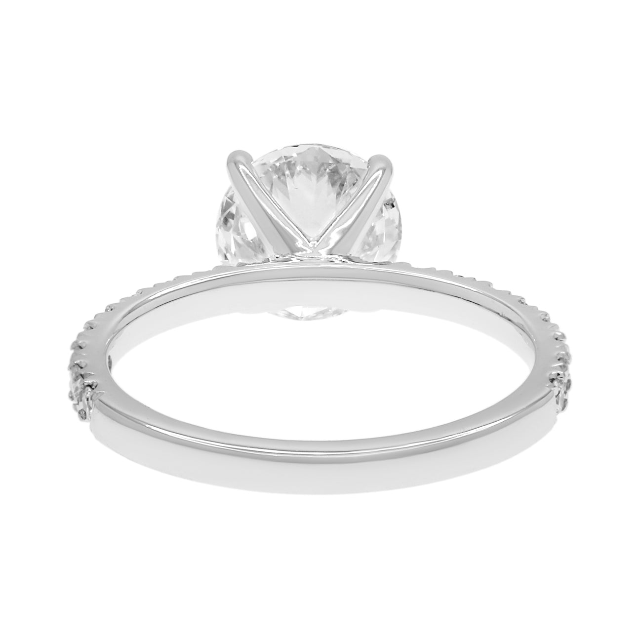 Exclusive 18K White Gold 1.58 Carat Diamond Ring — 4.5 — Back View