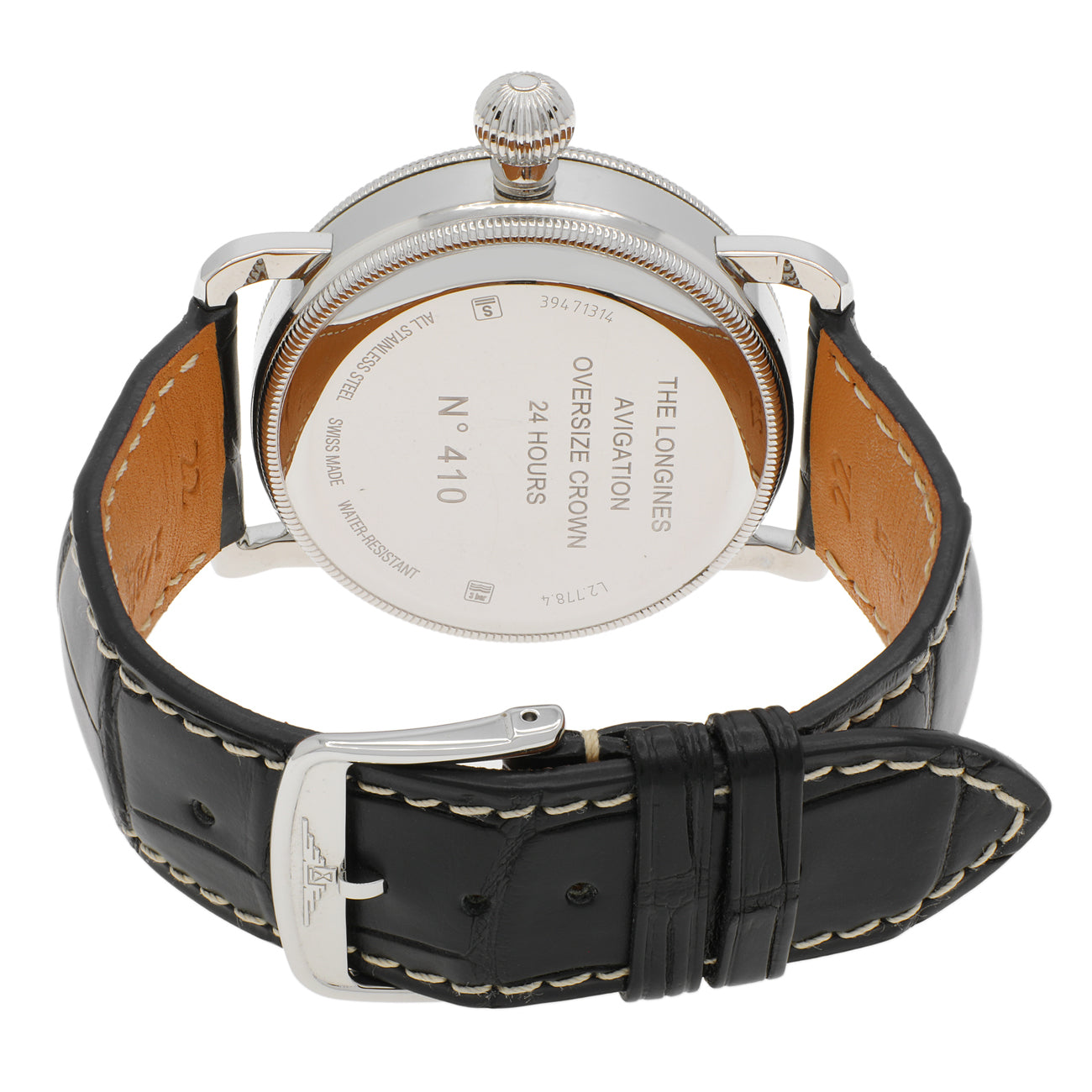 Exclusive Longines Stainless Steel Heritage Avigation L2.778.4.53.2 — Side View