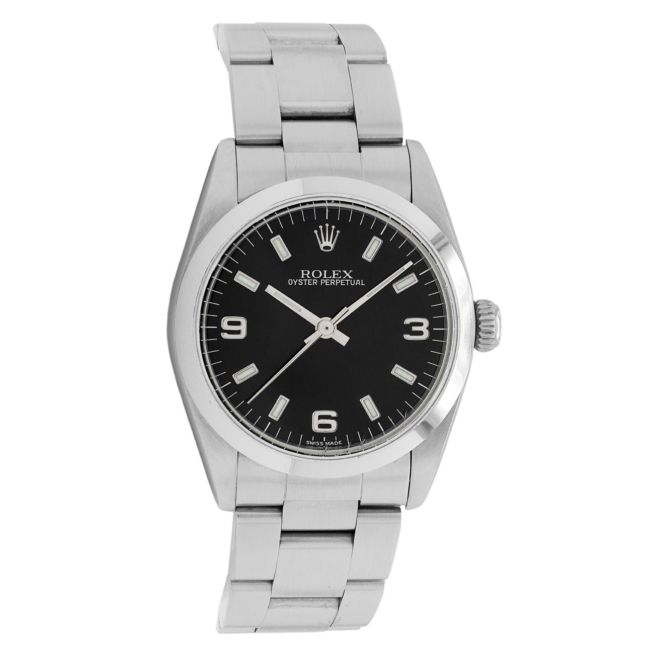 Exclusive Rolex Stainless Steel Oyster Perpetual 31 77080 — Front View