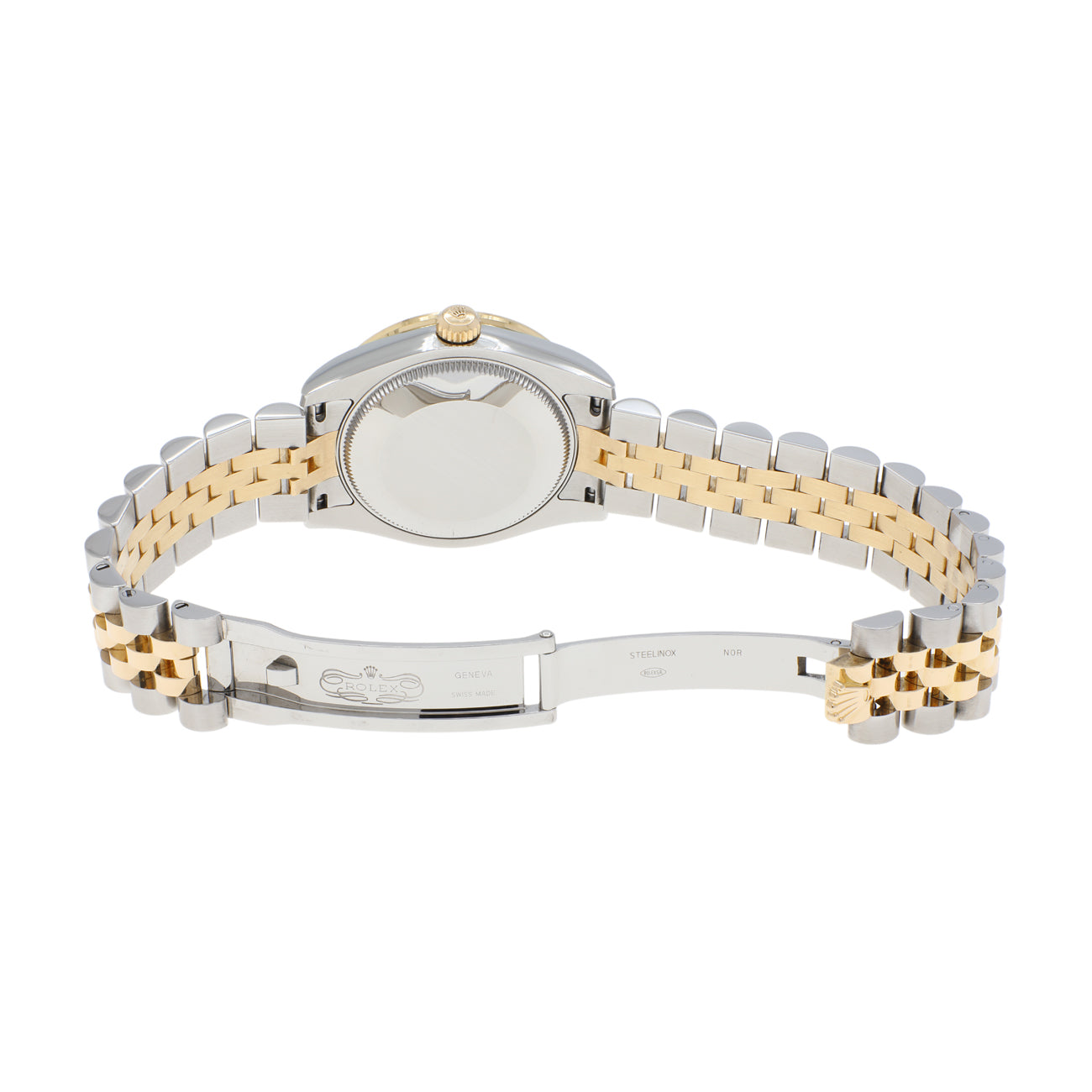 Exclusive Rolex Stainless Steel 18K Yellow Gold Diamond Datejust 31 178383 — Top View