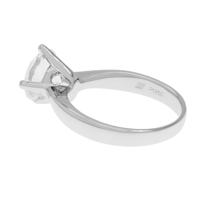 Exclusive Platinum 2.01 Carat Solitaire Diamond Ring — 3.5 — Back View