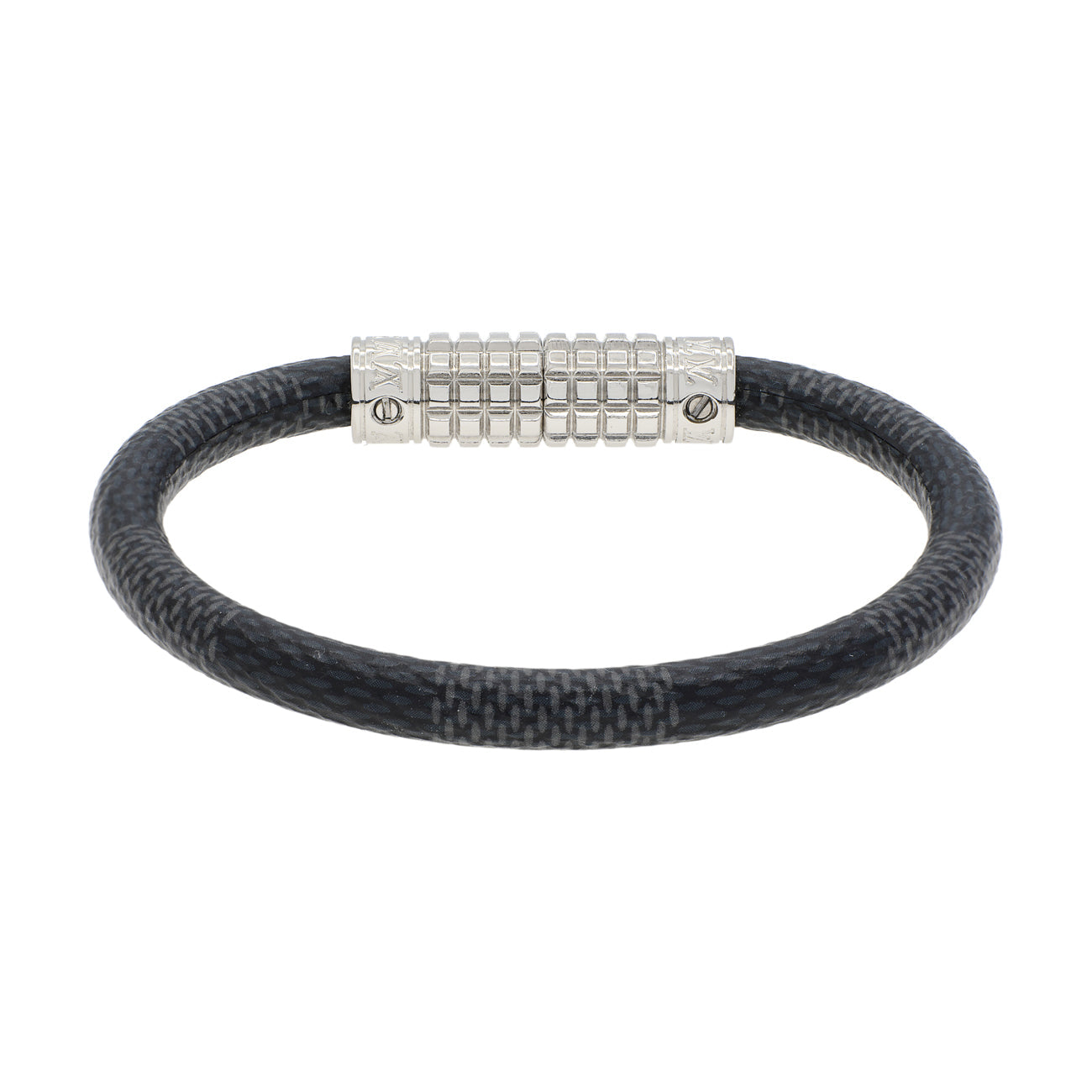 Exclusive Louis Vuitton Damier Graphite Digit Bracelet — Side View