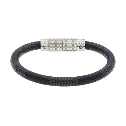 Exclusive Louis Vuitton Damier Graphite Digit Bracelet — Side View
