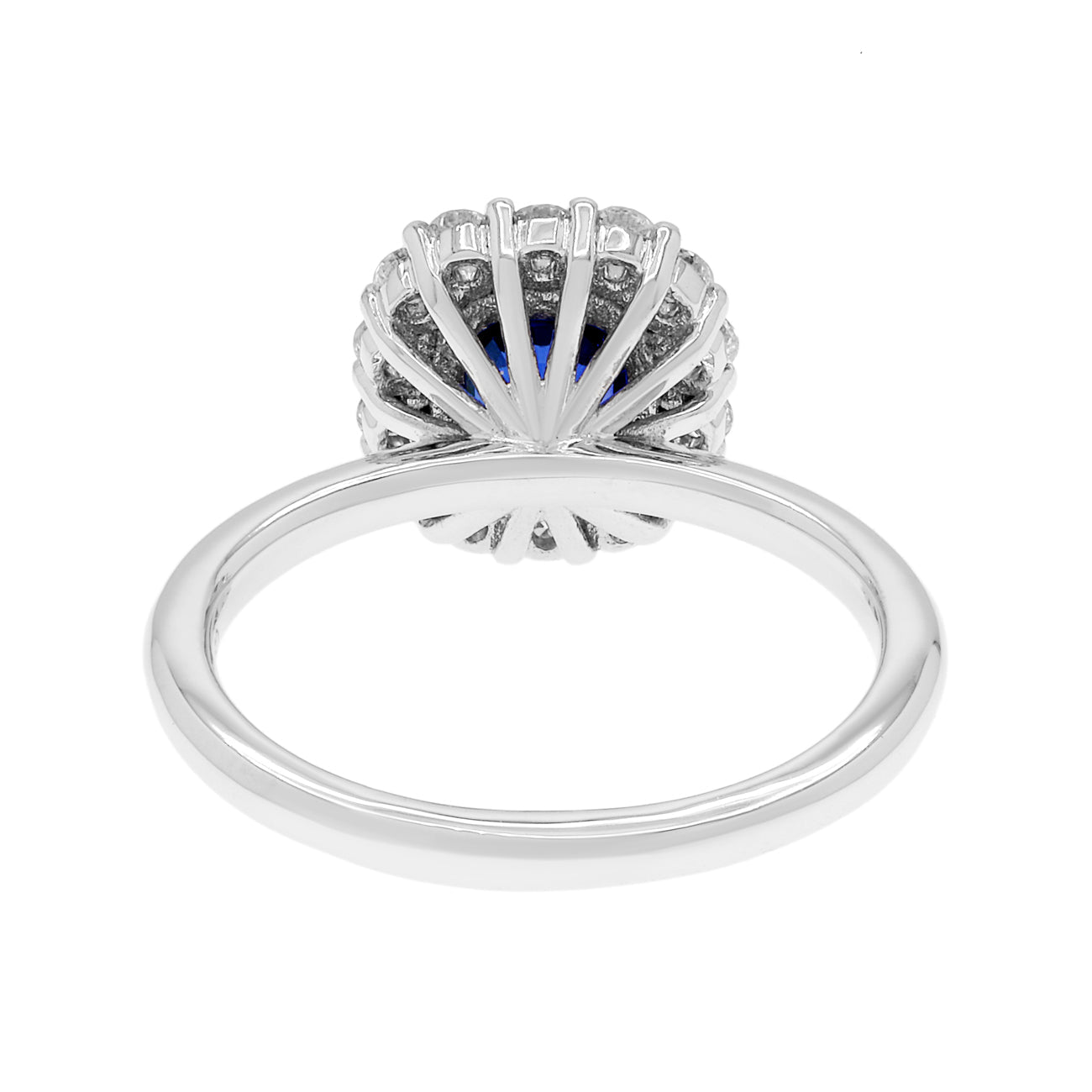 Exclusive 18K White Gold 1.95 Carat Sapphire Ring — 4 — Back View