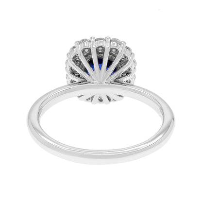 Exclusive 18K White Gold 1.95 Carat Sapphire Ring — 4 — Back View
