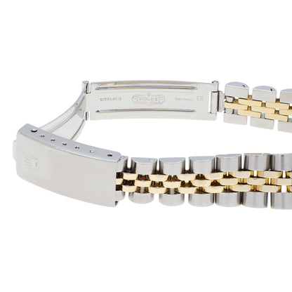 Exclusive Rolex Stainless Steel 18K Yellow Gold Oyster Perpetual Lady Date 6917 — Top View