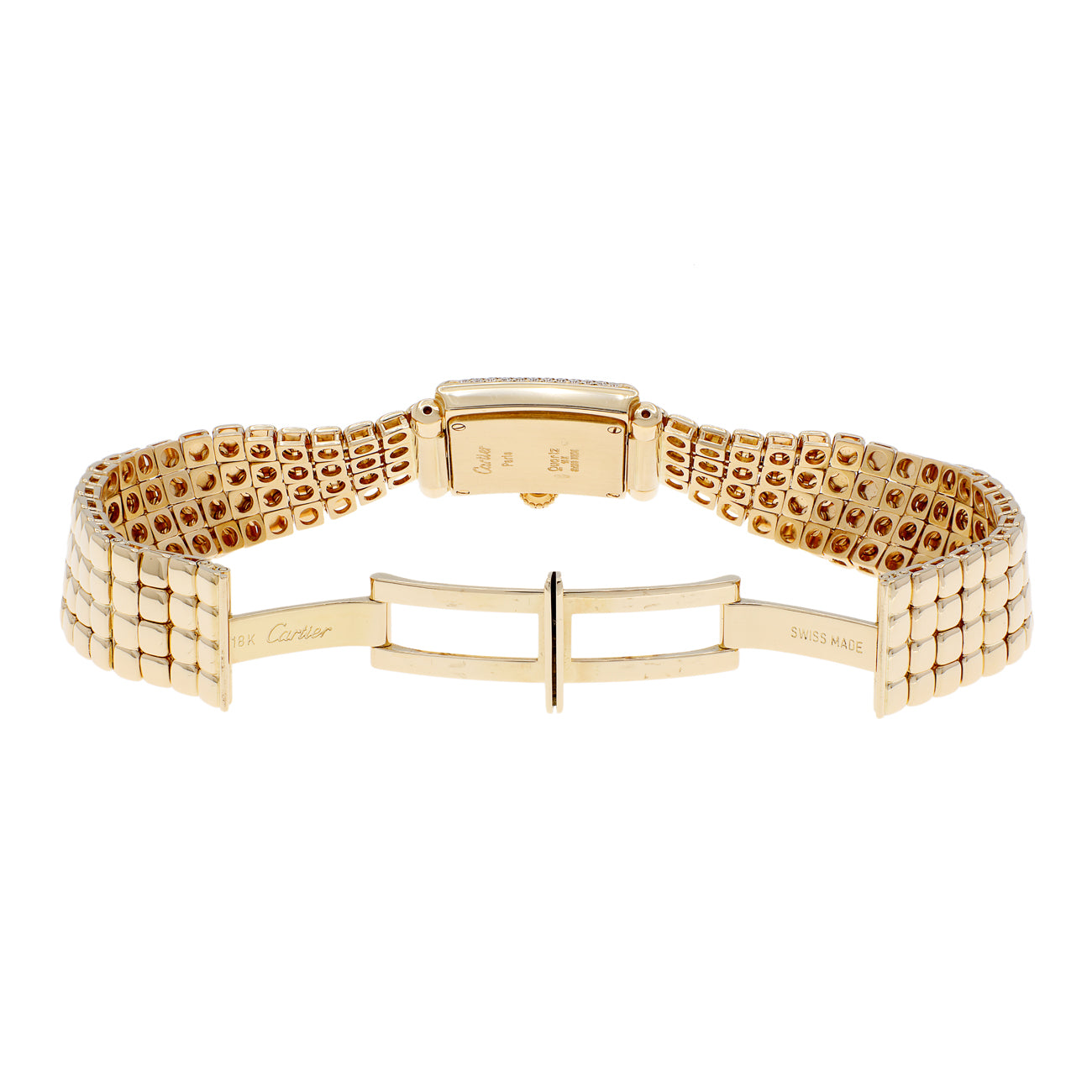 Exclusive Cartier 18K Yellow Gold Diamond Trocadéro 6604 — Top View