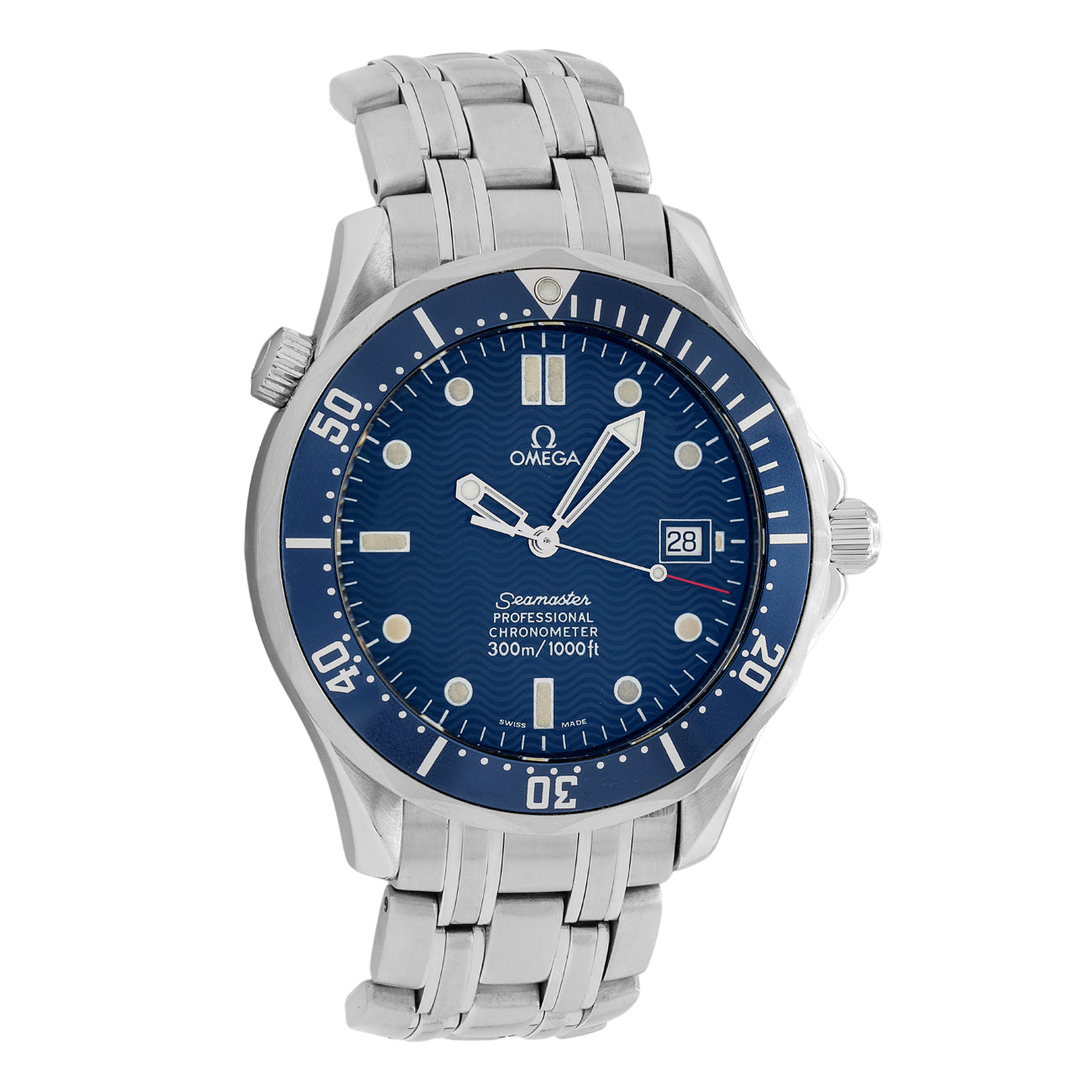 Exclusive Omega Stainless Steel Seamaster Diver 2531.80.00 — Front View