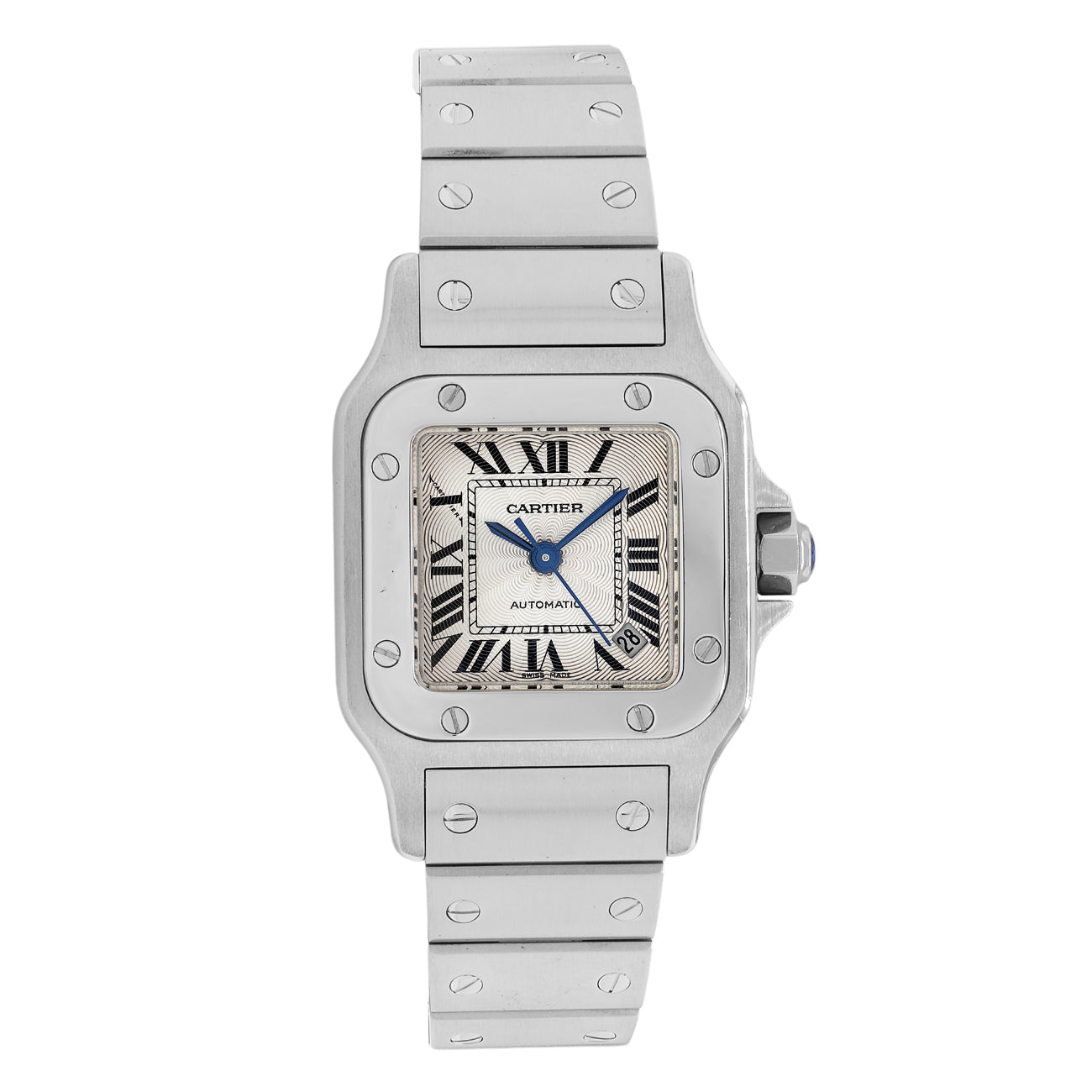 Exclusive Cartier Stainless Steel Automatic Santos Galbee 2423 — Front View