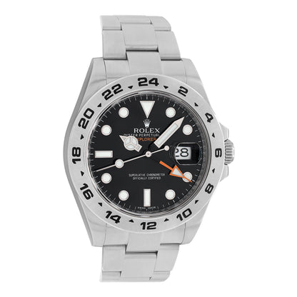 Exclusive Rolex Stainless Steel Explorer II 216570 — Front View