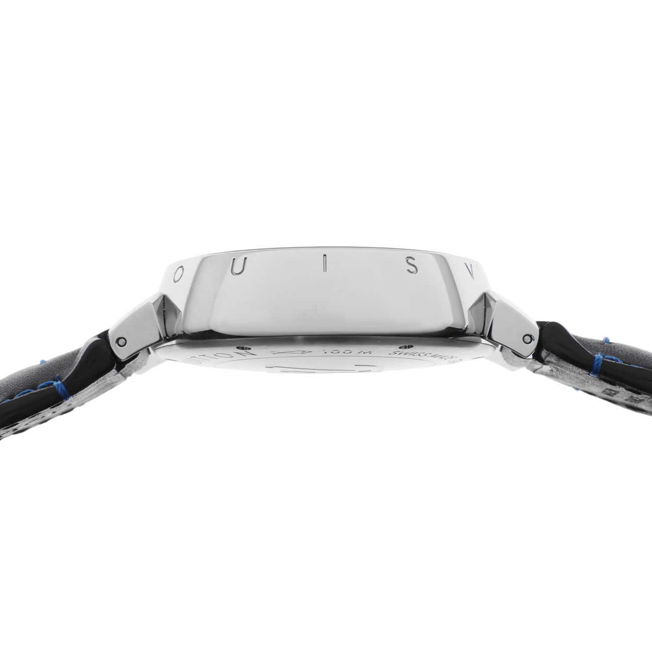 Exclusive Louis Vuitton Stainless Steel Tambour GMT Q1157 — Back View
