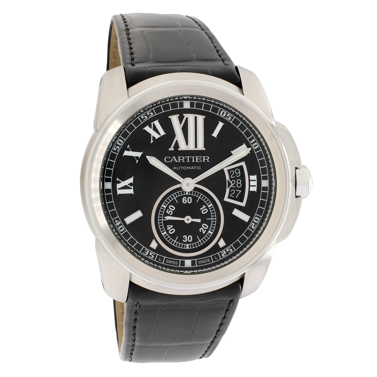 Exclusive Cartier Stainless Steel Calibre de Cartier W7100041 — Front View