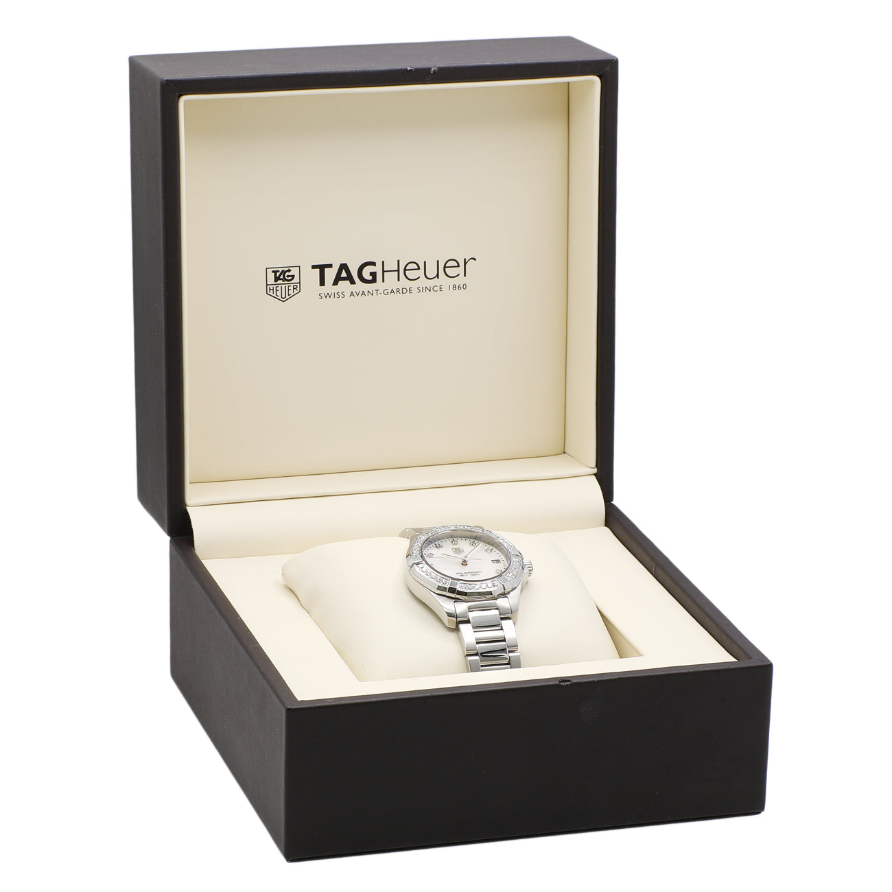 Exclusive Tag Heuer Stainless Steel Diamond Aquaracer WAY1314.BA0915 — Detail View