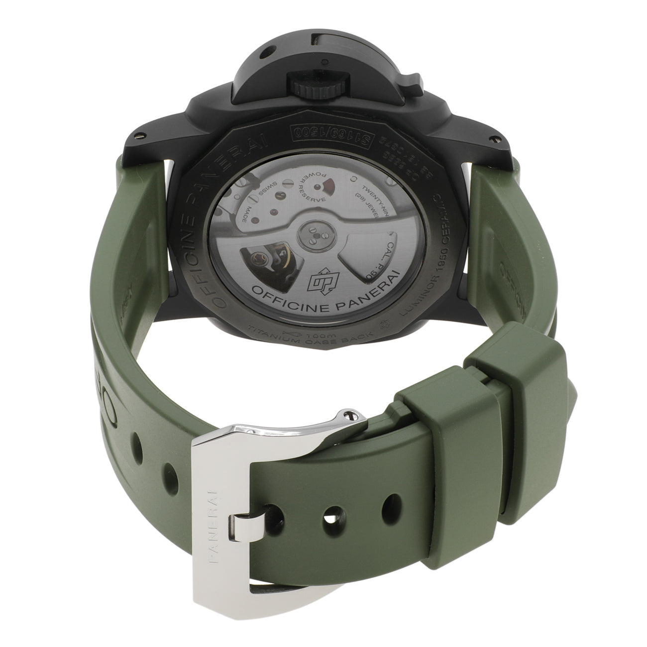Exclusive Panerai Black Ceramic Luminor 1950 3 Days GMT PAM00441 — Side View