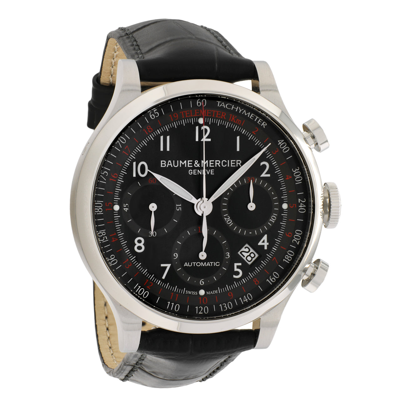 Exclusive Baume & Mercier Stainless Steel Capeland MOA10084 — Front View