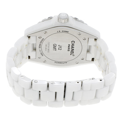 Exclusive Chanel White Ceramic J12 GMT H2126 — Side View