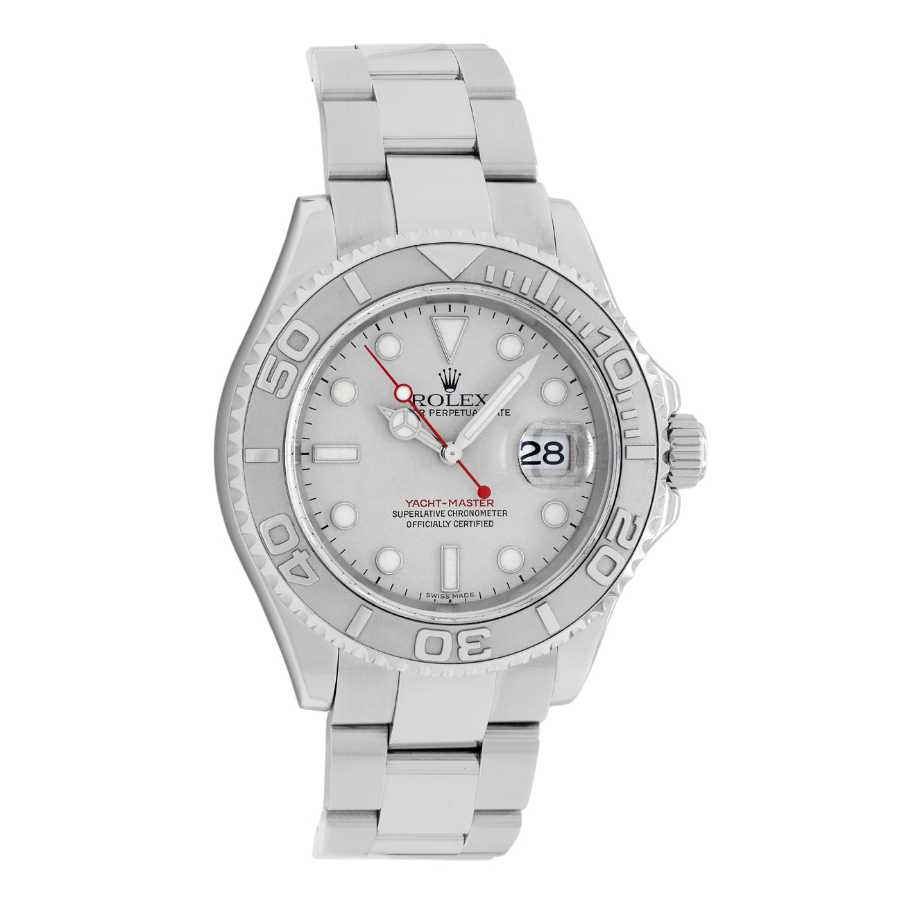Exclusive Rolex Stainless Steel Yacht-Master 40 16622 — Front View