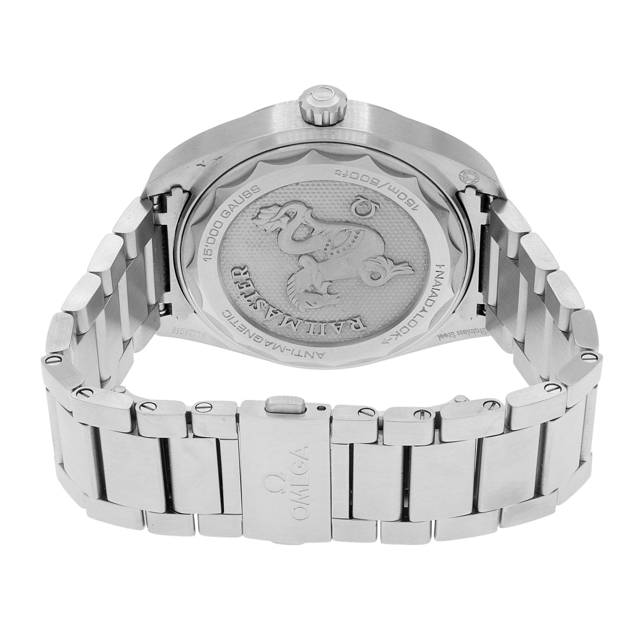 Exclusive Omega Stainless Steel Seamaster Railmaster 220.10.40.20.01.001 — Side View