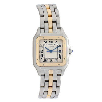 Exclusive Cartier Stainless Steel 18K Yellow Gold Panthere 183949 — Front View