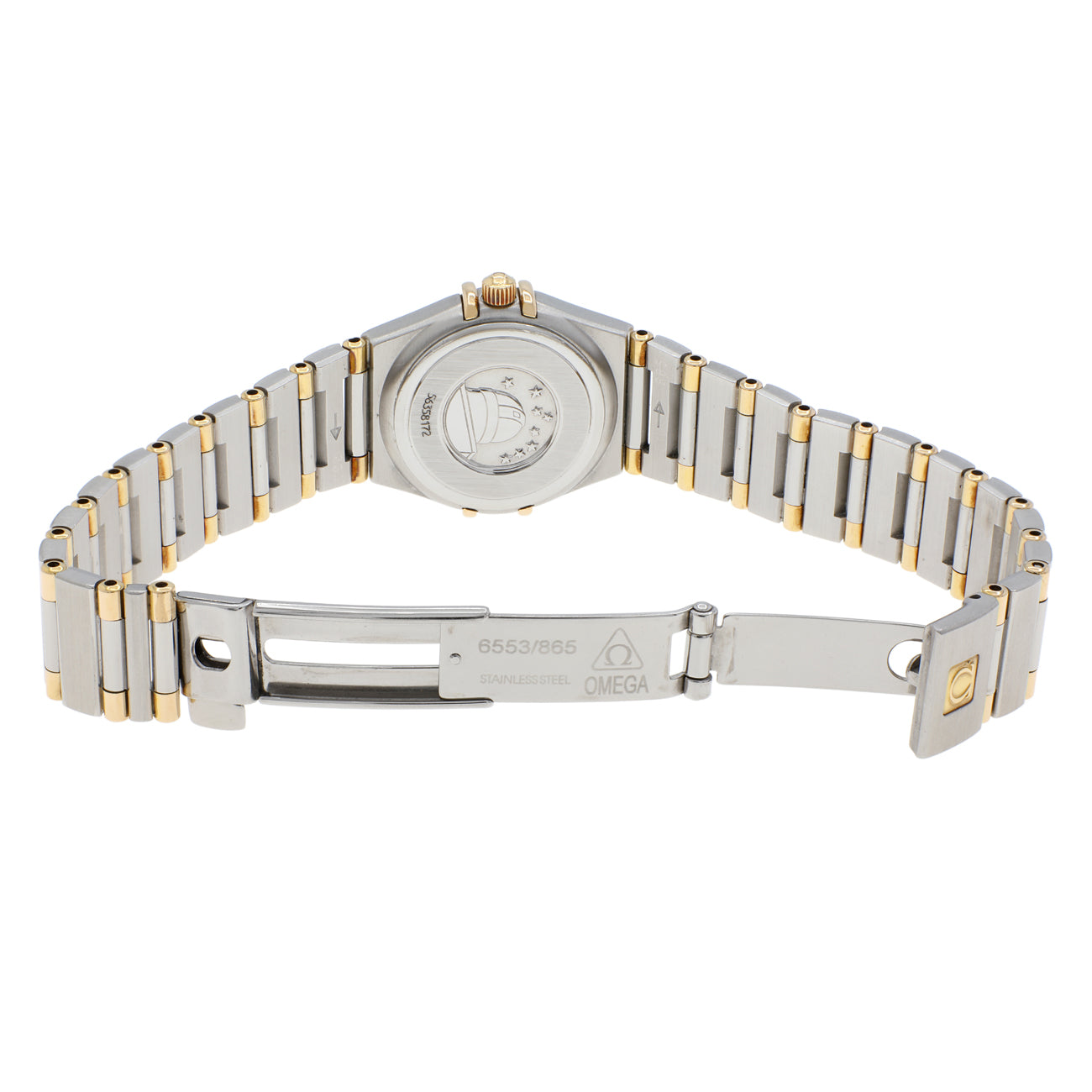 Exclusive Omega Stainless Steel 18K Yellow Gold Constellation Quartz 1362.70.00 — Top View