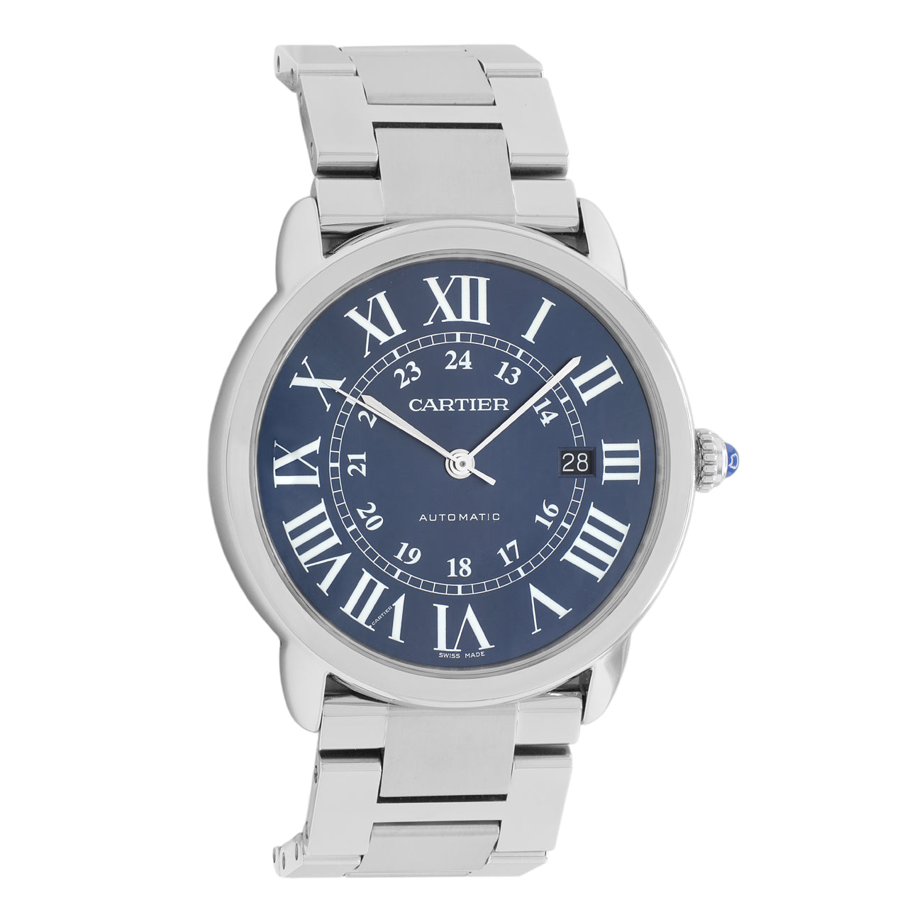 Exclusive Cartier Stainless Steel Ronde Solo de Cartier WSRN0023 — Front View