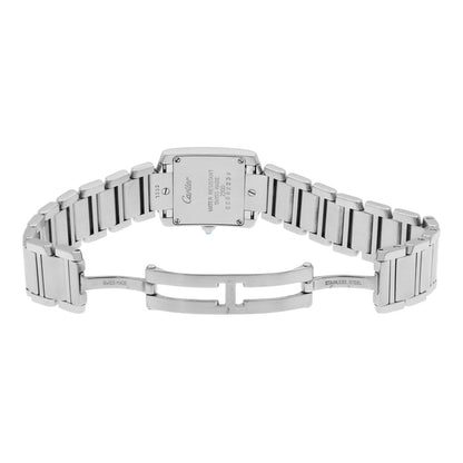Exclusive Cartier Stainless Steel Tank Francaise 2300 — Top View