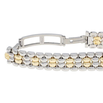 Exclusive Chopard Stainless Steel 18K Yellow Gold 5 Diamond Happy Sport 27/8256-23 — Top View